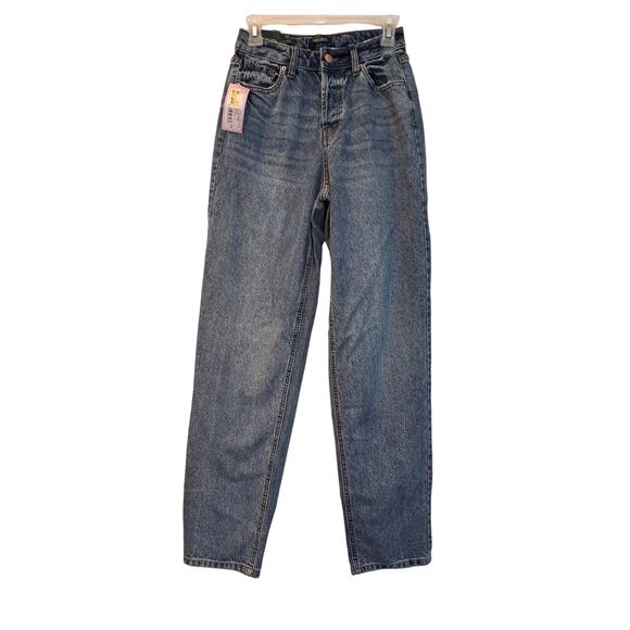 Wild Fable High Rise Curvy Straight Jeans Size 0/32 Blue Denim Stretch NWT - Picture 1 of 5